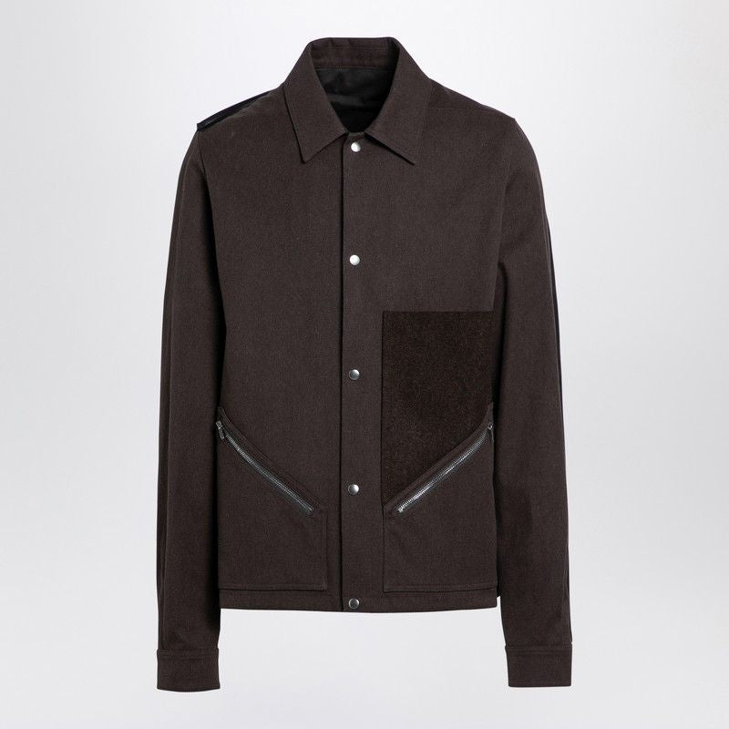 RICK OWENS Men's Shirt Jacket Tour Snap Front - FW24 Edition