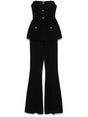 SELF-PORTRAIT Elegant Crepe Jumpsuit with Belt - Women's SS25