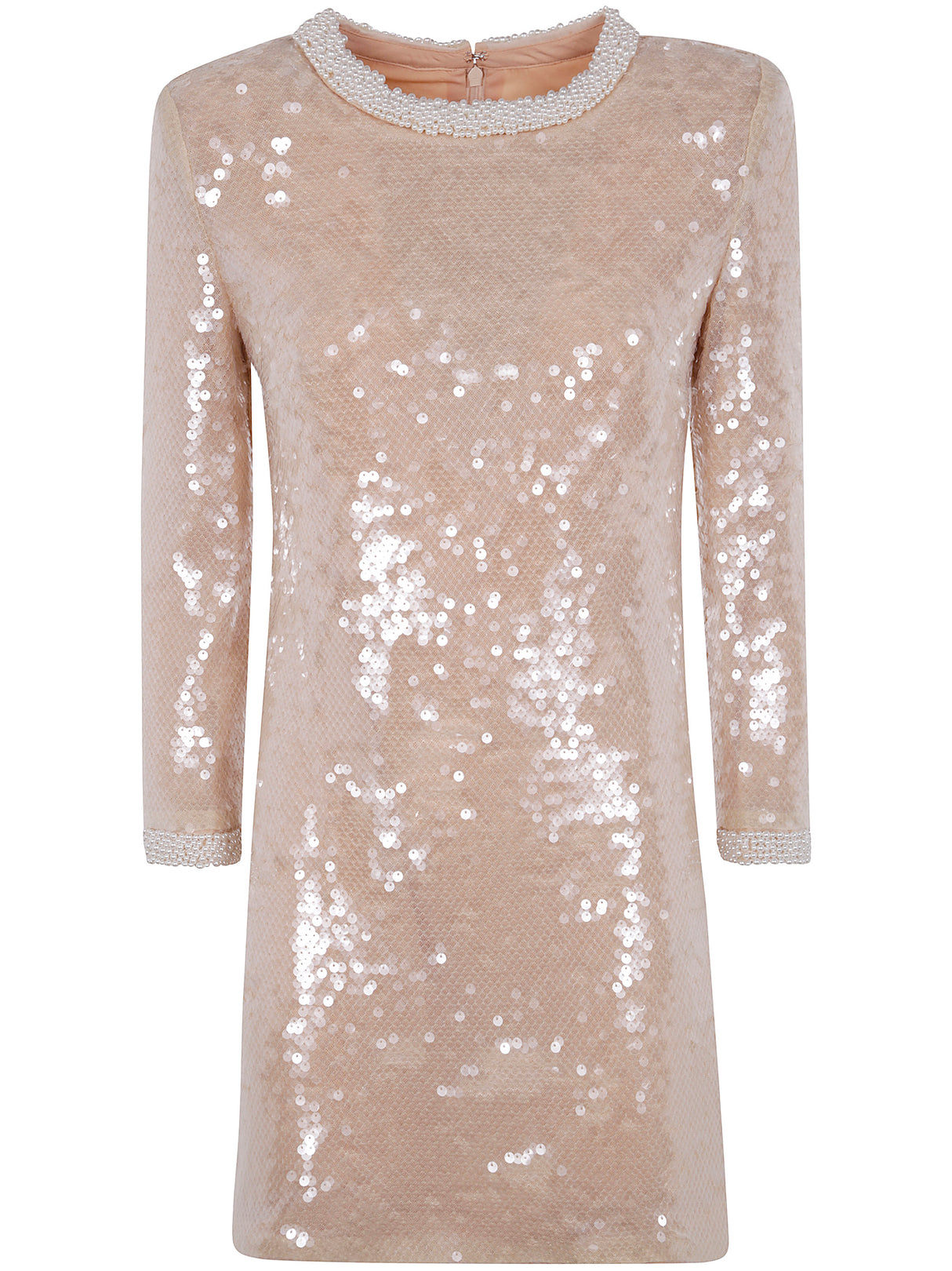 SELF-PORTRAIT Mini Dress with Pearl Trim and Sequins