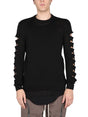 RICK OWENS Cut-Out Detail Mesh Crossneck Top for Men