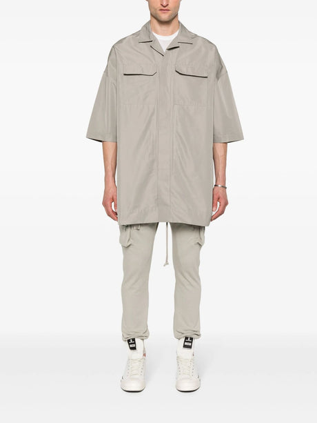 RICK OWENS Strap-Detail Shirt with Classic Collar for Men