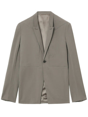 RICK OWENS Single-Breasted Virgin Wool Blazer