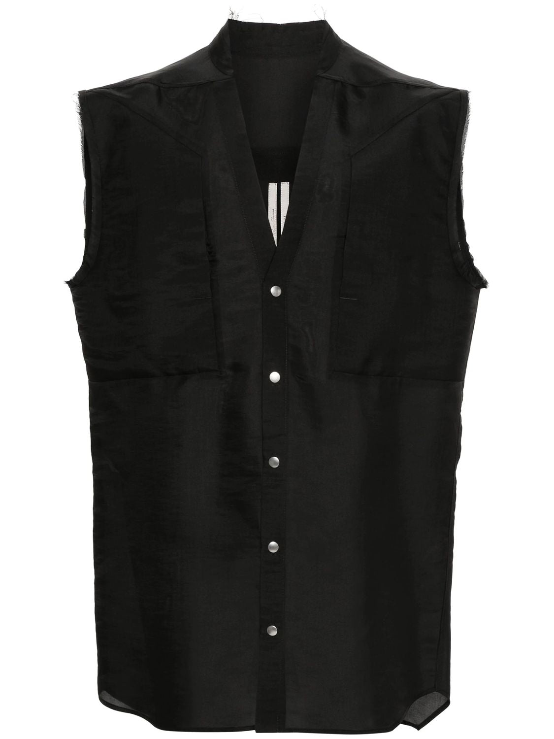 RICK OWENS Raw Cut-Detailing Vest for Men - SS24 Collection