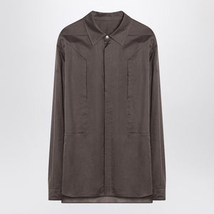 RICK OWENS Cotton Shirt with Classic Collar and Hidden Buttoning - SS25