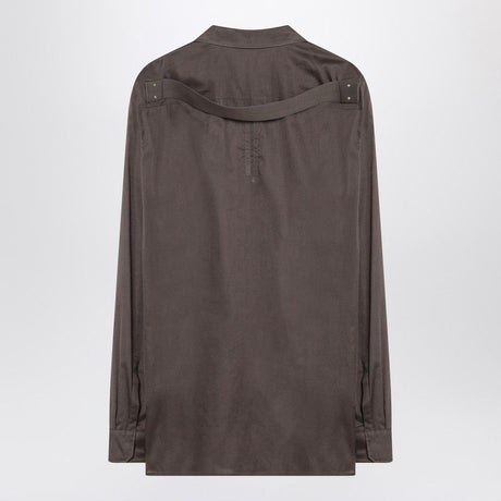 RICK OWENS Cotton Shirt with Classic Collar and Hidden Buttoning - SS25