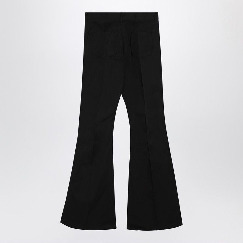 RICK OWENS High Waist Cargo Jeans with Flared Leg