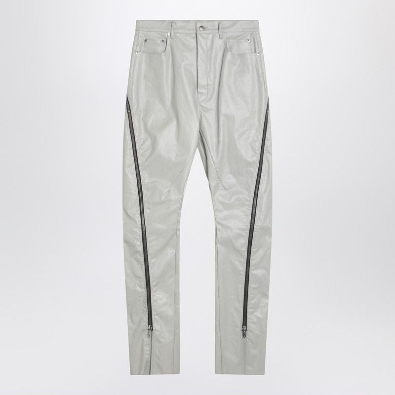 RICK OWENS High Waist Slim to Wide Fit Jeans with Zip Detail