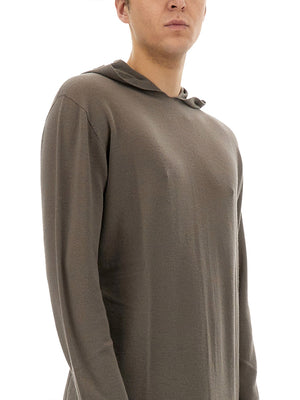 RICK OWENS Men's Wool Sweatshirt - SS25 Collection