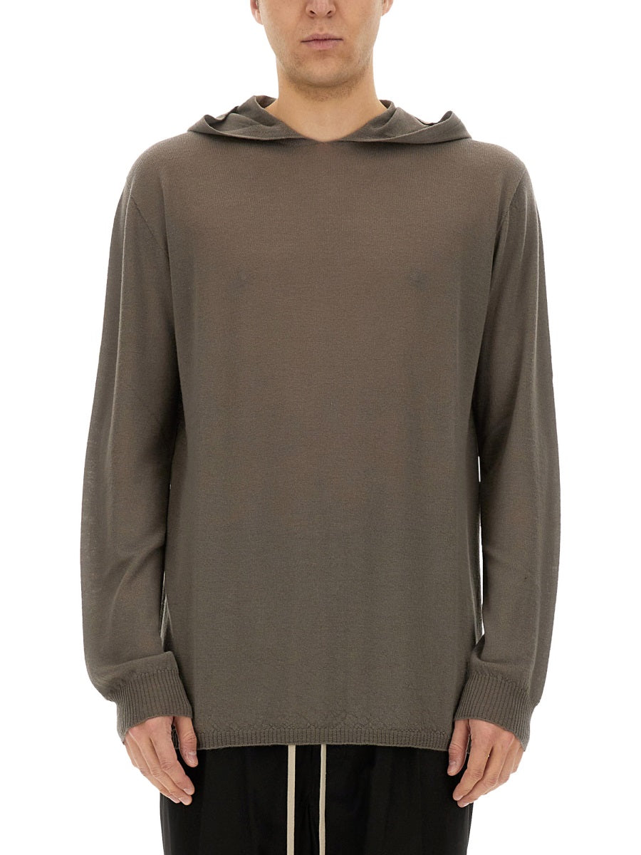 RICK OWENS Men's Wool Sweatshirt - SS25 Collection