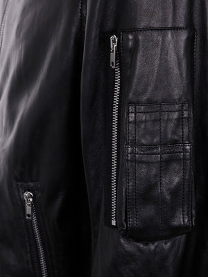 RICK OWENS Classic Flight Leather Jacket for Men