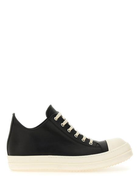 RICK OWENS Low Sneaker with Premium Leather Construction