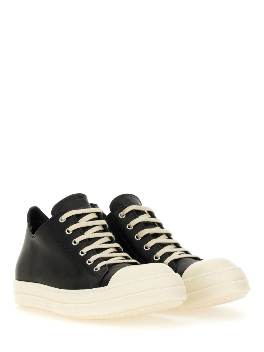 RICK OWENS Low Sneaker with Premium Leather Construction