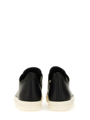 RICK OWENS Low Sneaker with Premium Leather Construction