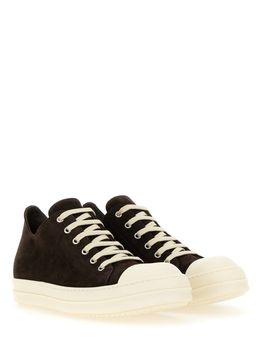 RICK OWENS Low Sneaker with Premium Leather Construction