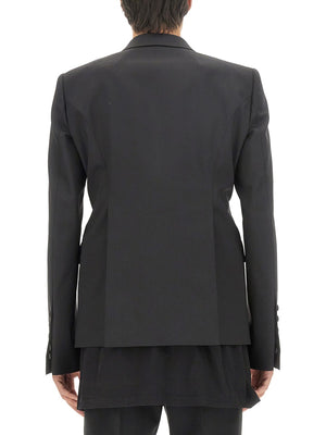 RICK OWENS Slim Fit Single-Breasted Jacket - Size 50 IT