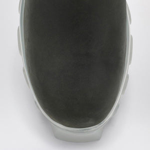 RICK OWENS Men's Leather Round Toe Maxi Sole Boot