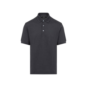 ZEGNA Cotton and Silk Polo for Men - SS25 Collection