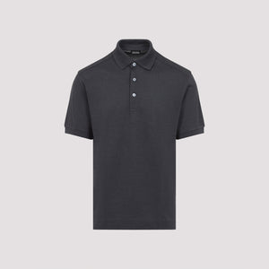 ZEGNA Cotton and Silk Polo for Men - SS25 Collection