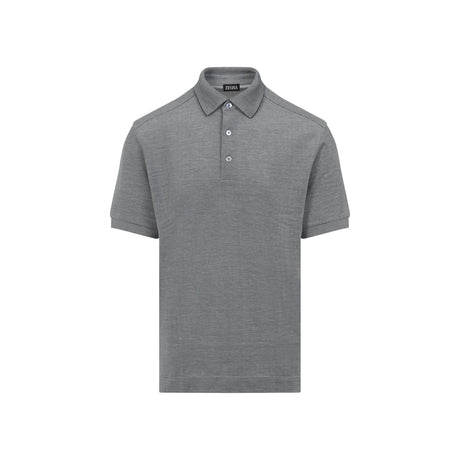 ZEGNA Cotton and Silk Polo for Men - SS25 Collection