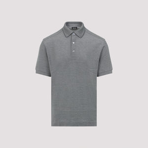 ZEGNA Cotton and Silk Polo for Men - SS25 Collection