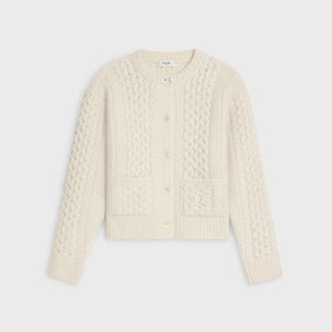 CELINE Wool Triomphe Cardigan for Women