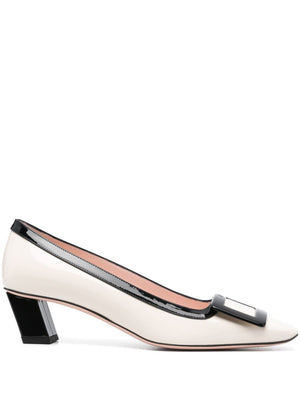 ROGER VIVIER Elegant Leather Pumps with Decorative Buckle - 45mm