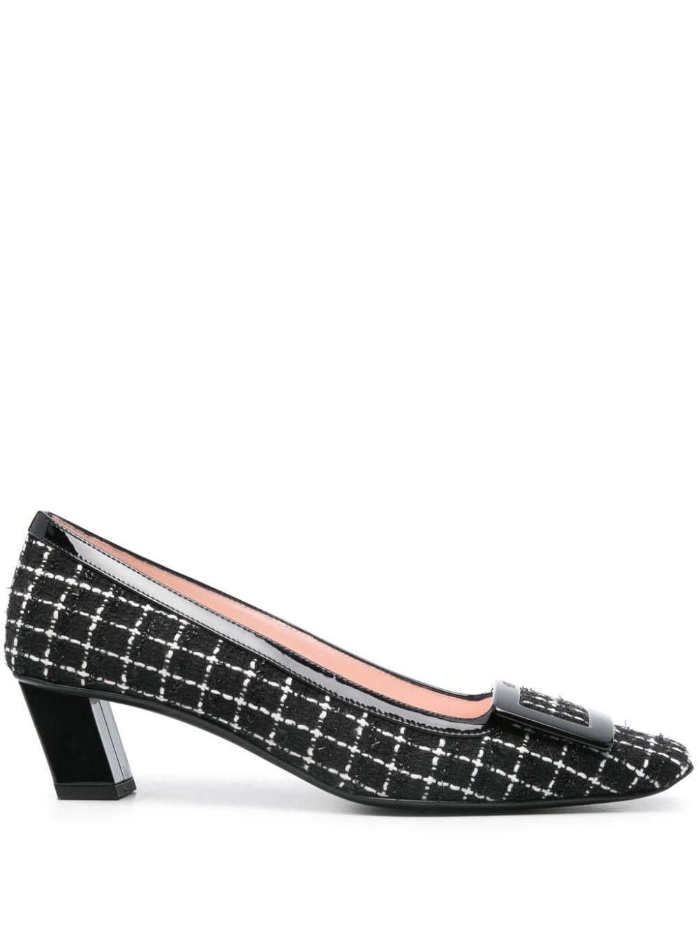 ROGER VIVIER Elegant Leather Pumps with Decorative Buckle - 45mm