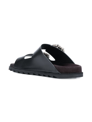 ROGER VIVIER Mini Slidy Viv Leather Sandals