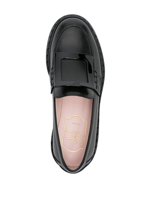 ROGER VIVIER Viv Rangers Mini Leather Loafers