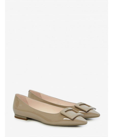 ROGER VIVIER Pointed Ballerina Flats with Square Buckle