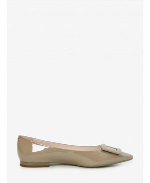 ROGER VIVIER Pointed Ballerina Flats with Square Buckle