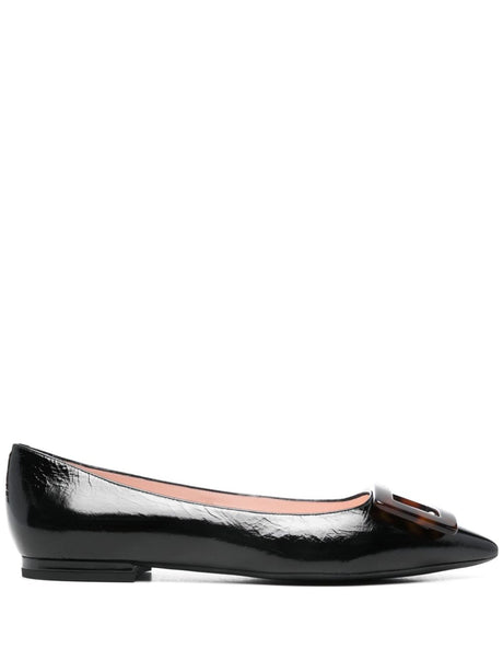 ROGER VIVIER Gommetine Turtle Leather Ballet Flats - Women's Slip-On Style