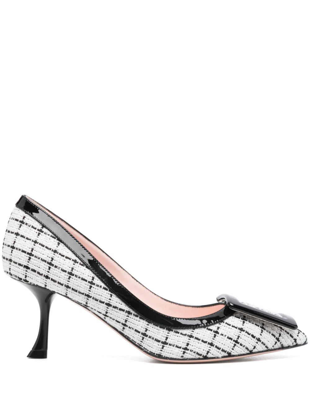 ROGER VIVIER Mid Sculpted Heel Pumps with Decorative Buckle Detail