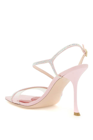 ROGER VIVIER Bling 100 Sandals with High Kitten Heel