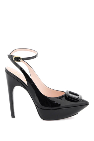 ROGER VIVIER Stylish and Elegant Patent Leather Slingback Pumps for Women