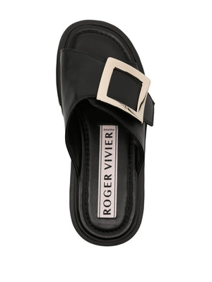 ROGER VIVIER Viv Go Chunky Rubber Sole Sandals