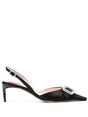 ROGER VIVIER D'Orsay Satin Slingback Pumps