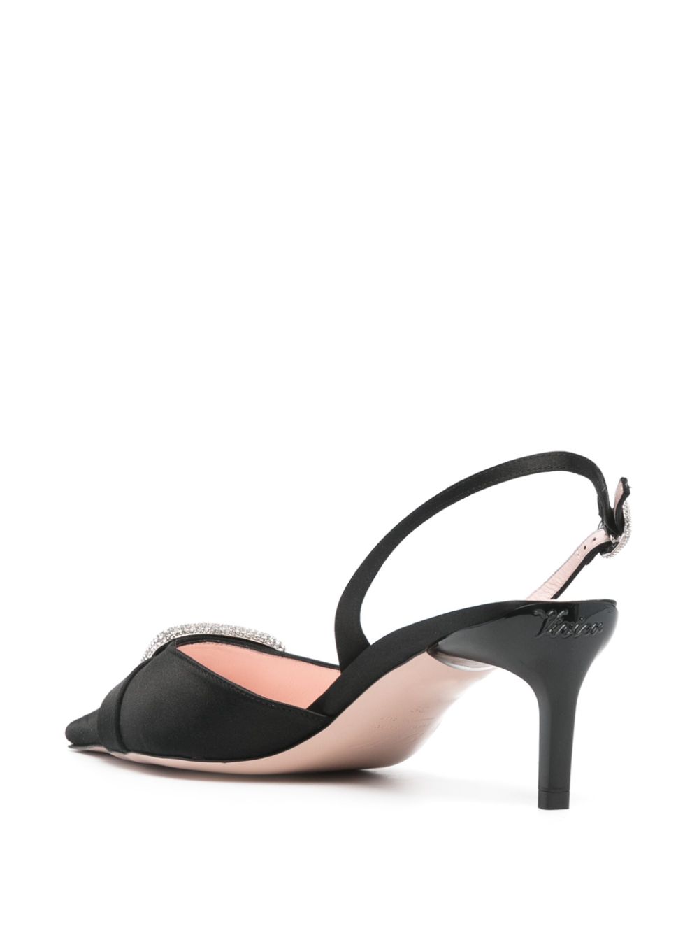 ROGER VIVIER D'Orsay Satin Slingback Pumps