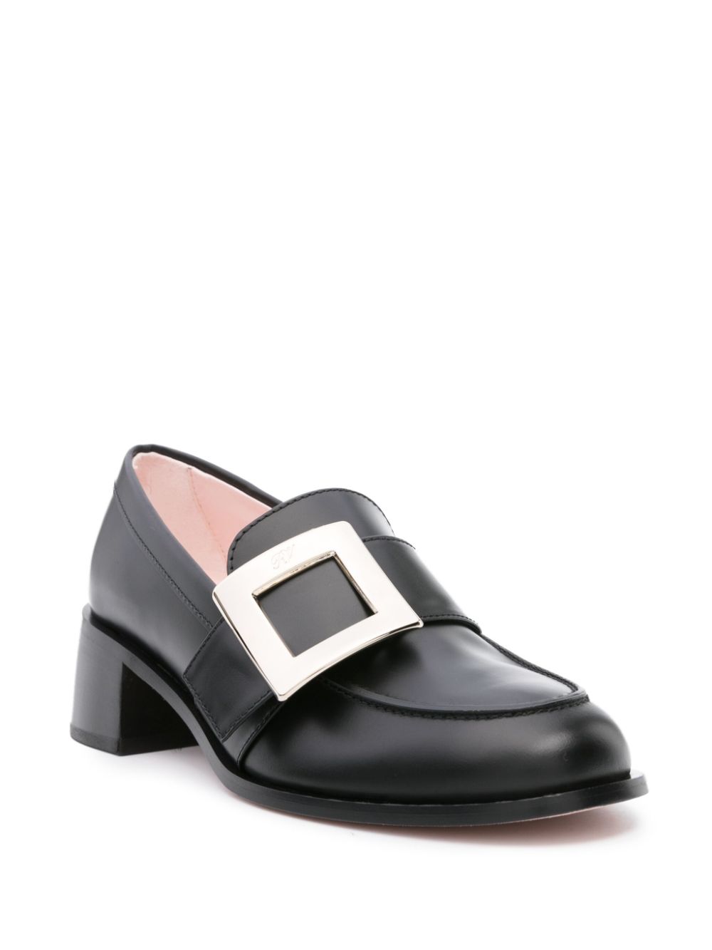 ROGER VIVIER Viv Rangers Leather Loafers - Slip-On Style with Block Heel