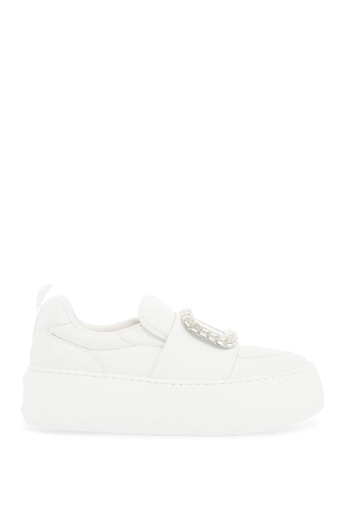 ROGER VIVIER Viv' Up Soft Nappa Slip-On Sneakers