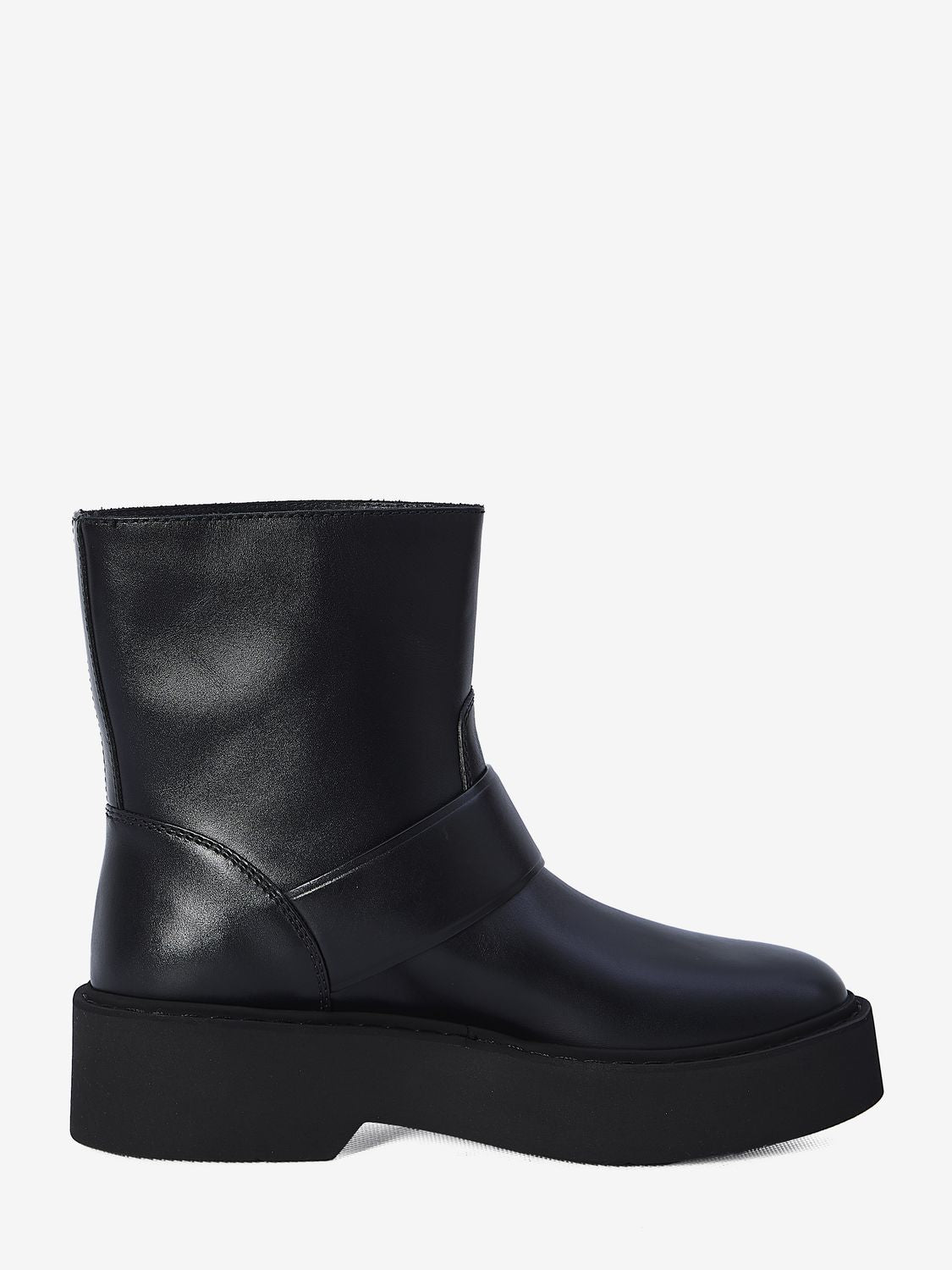 ROGER VIVIER High Biker Booties with Side Buckle