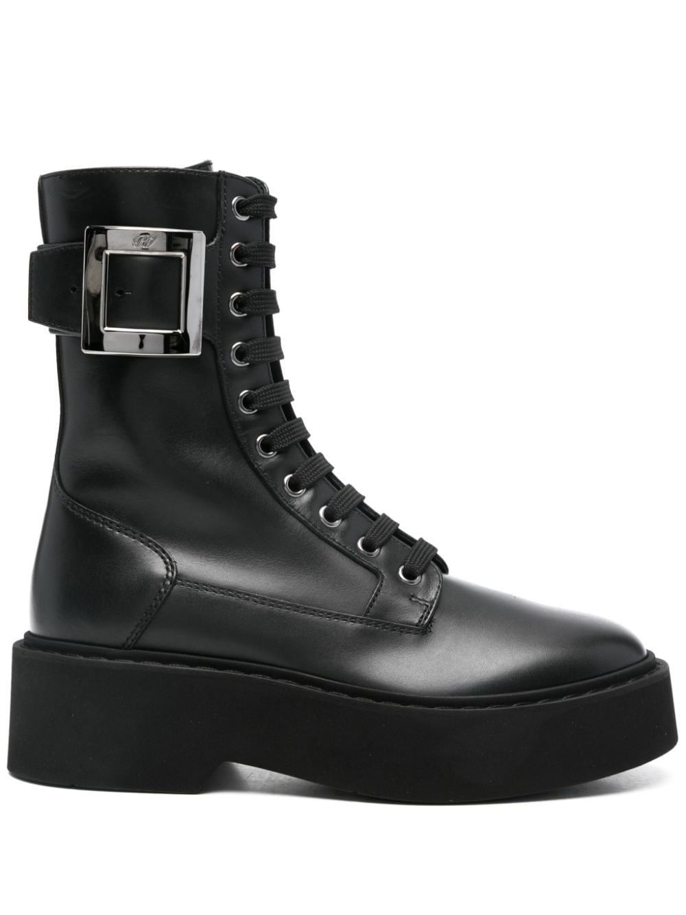 ROGER VIVIER VIV Rangers Leather Boots