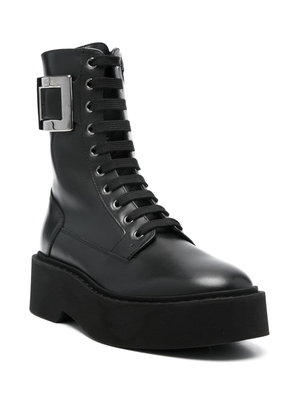 ROGER VIVIER VIV Rangers Leather Boots