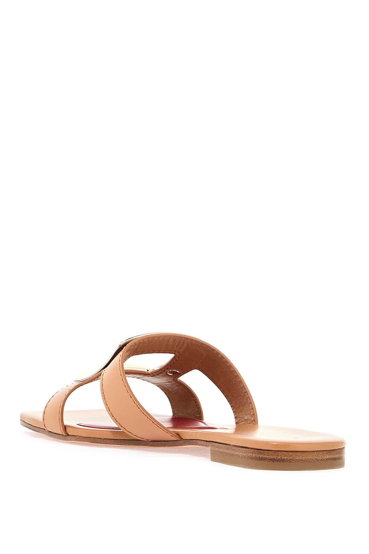 ROGER VIVIER Elegant Flat Sandals with Iconic Buckle Accent