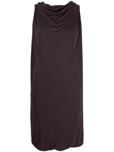 LANVIN Twisted Back Knee Scarf Dress