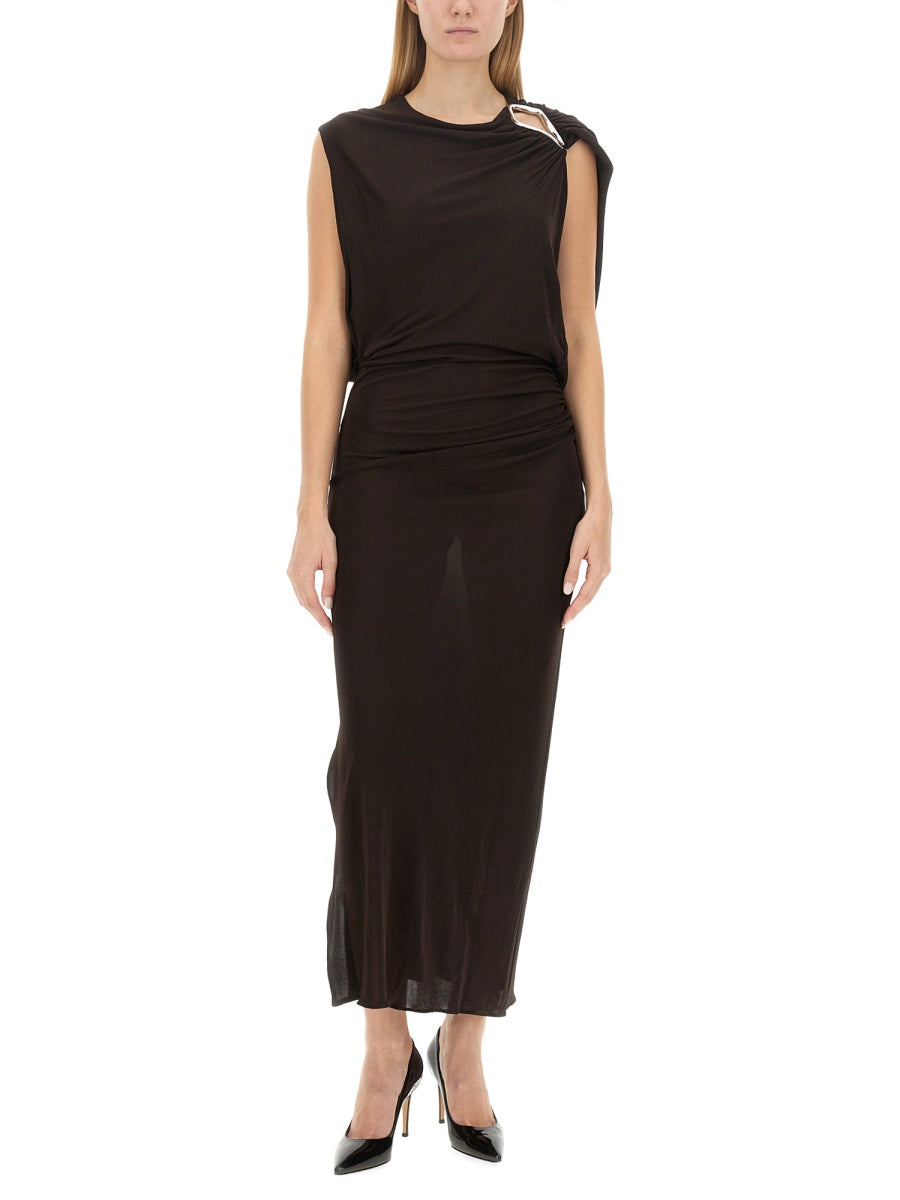 LANVIN Draped Mini Dress - Slim Fit