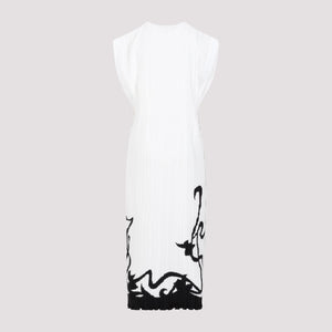 LANVIN Sleeveless Pleated Midi Dress