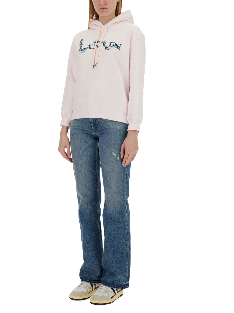 LANVIN Embroidered Logo Women's Hoodie