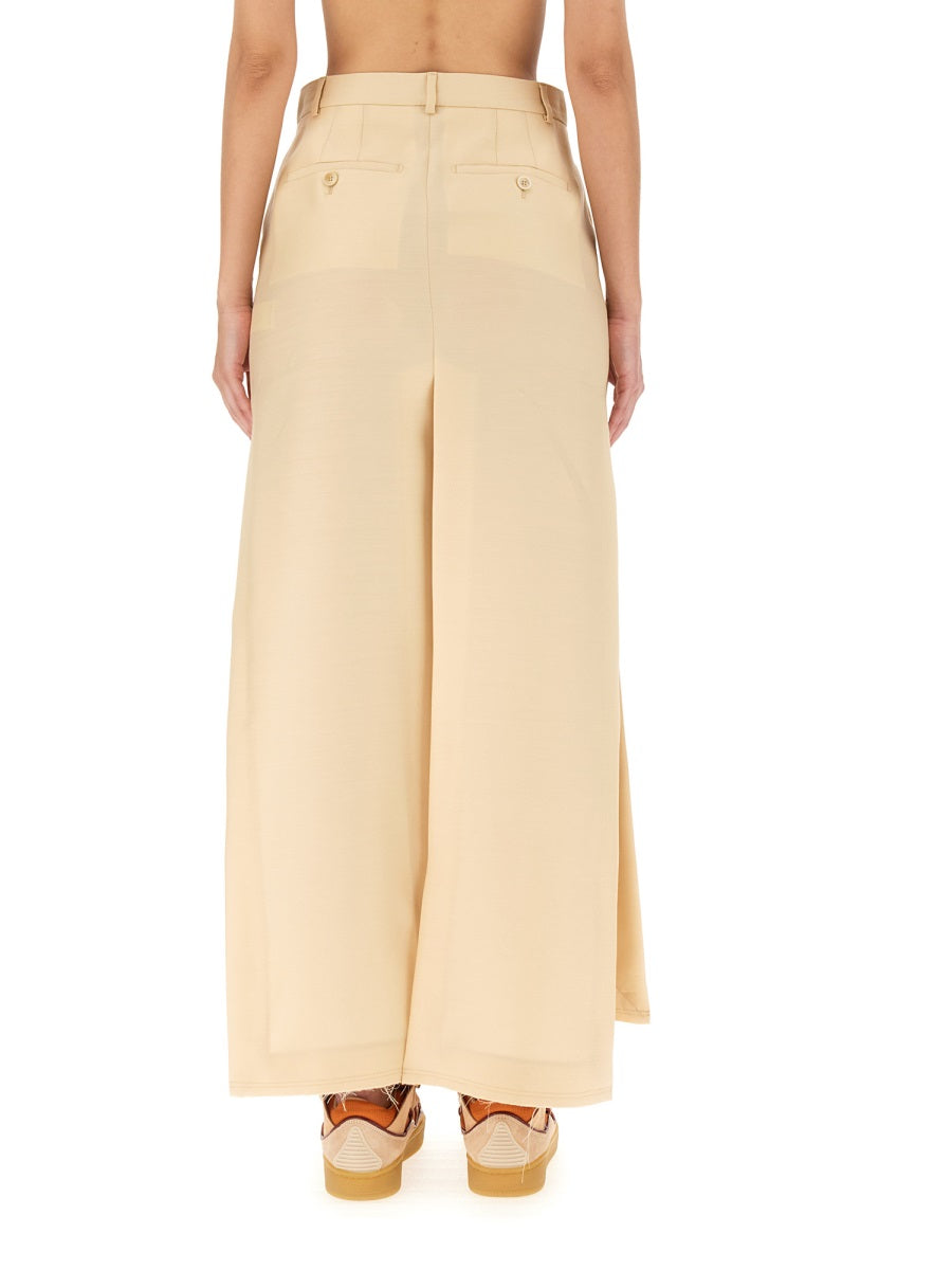 LANVIN Women's Tailored Mini Skirt with Concealed Closure