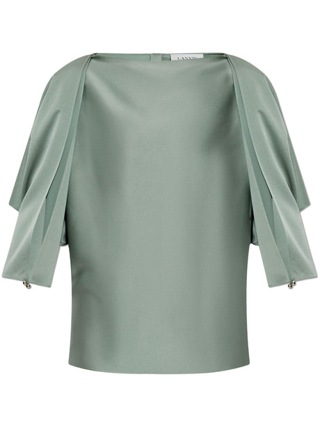 LANVIN Open-Sleeve Mini Top for Women